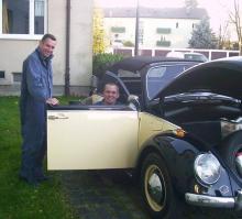 im Blaumann am Oldtimer im Blaumann am Oldtimer