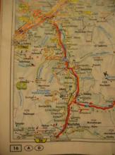 Route auf der Karte Route auf der Karte