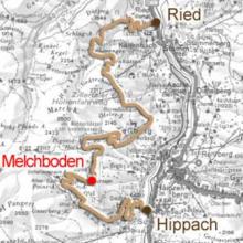 die Zillertaler Höhenstrasse auf der Karte Karte Zillertaler Höhenstrasse